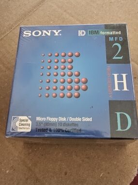 Four (4) New Boxes Sony 3.5" Micro Floppy Disk Pack Vintage